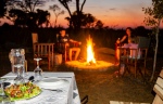 Fire pit and dining under the stars