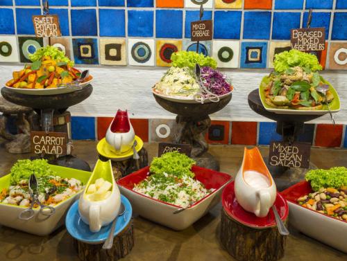 The salad bar at The Boma - Victoria Falls, Zimbabwe