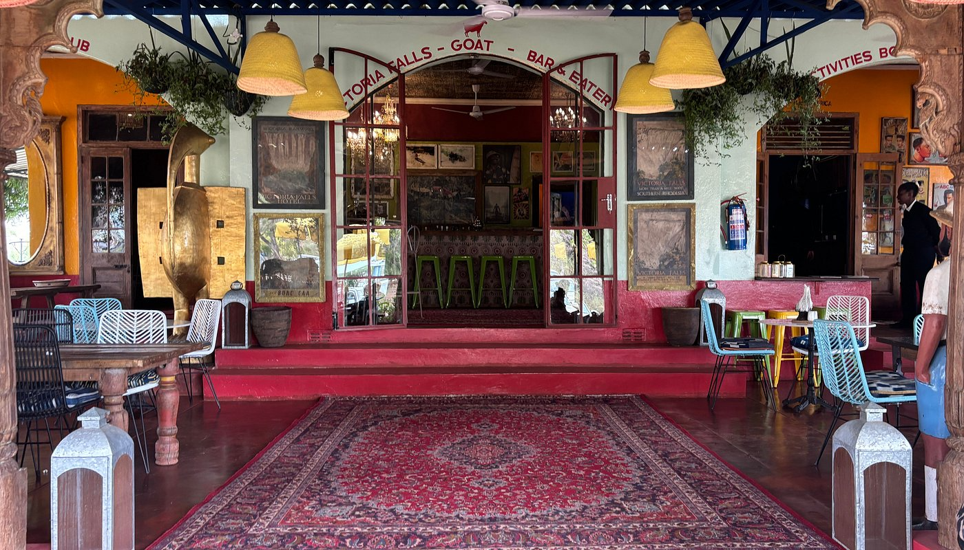 The Goat restuarant, casual dining and great atmosphere in Victoria Falls town, Zimbabwe
