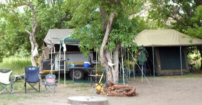 Third Bridge campsite for self-drivers to the Okavango Delta