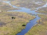 Aerial view of part of the Okavango Delta