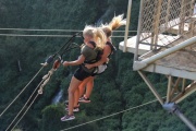 Tandem swing off the Victoria Falls Bridge