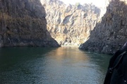 The Zambezi River gorge below the Victoria Falls, Zimbabwe