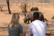 Rhino walk in Zambia