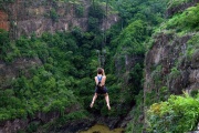 Zipline in  in Victoria Falls
