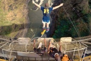 Bungee jumping from the Victoria Falls Bridge