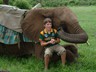 Our son feeding the elephant