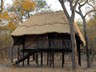 The rustic thatched treehouse
