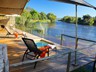 Rooms have their own private decks facing the river