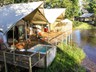 Front view of a deck with plunge pool