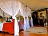 Inside a spacious twin bedded room