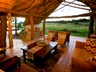 The lounge and bar area at the main lodge