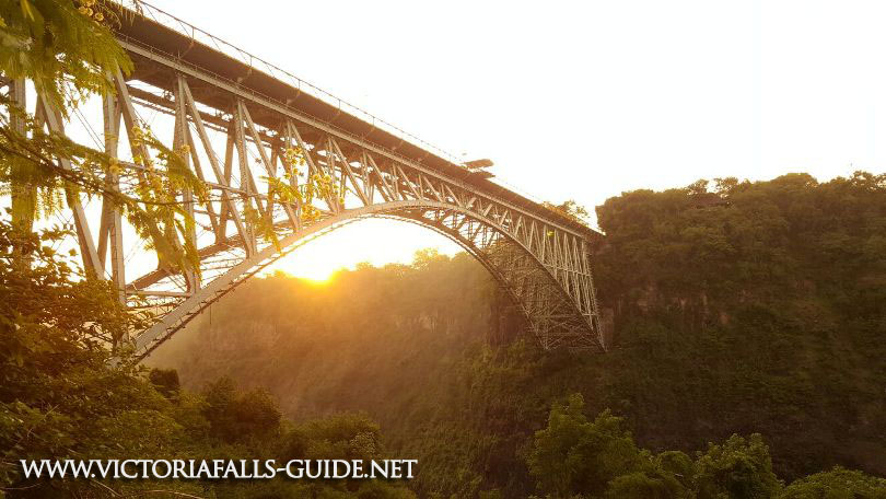 Dawn under the Victoria Falls Bridge in the Zambezi gorges