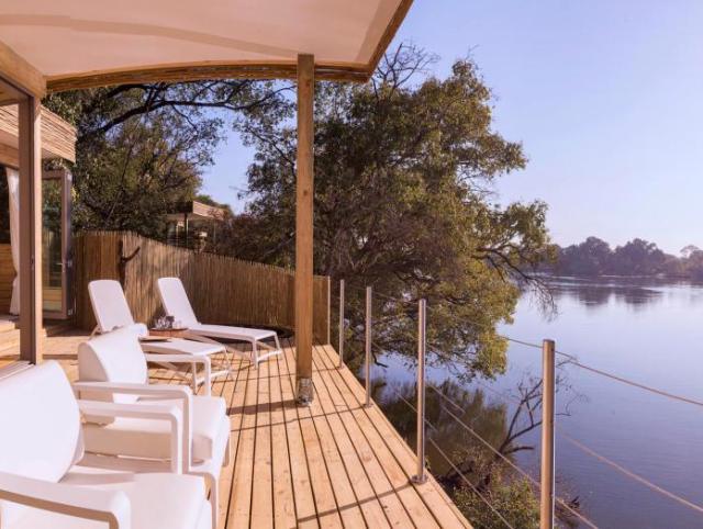 Island Lodge by the Zambezi River near Victoria Falls, Zimbabwe