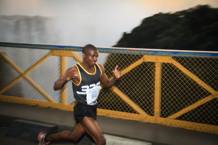 The logo for Victoria Falls Marathon annual event