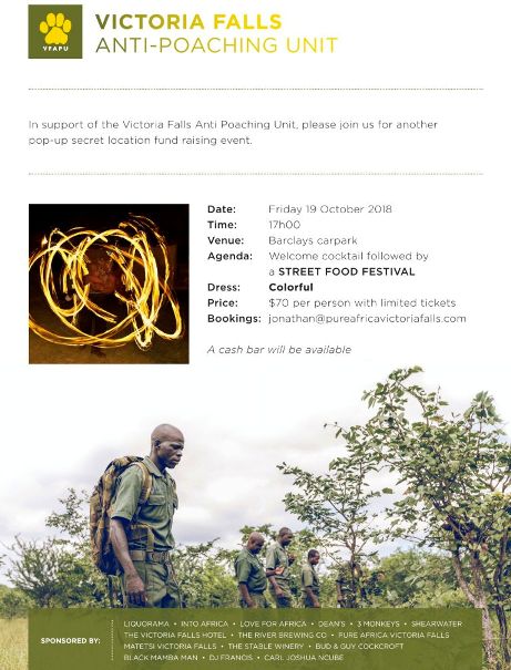 Victoria Falls Anti Poaching Unit fundraiser