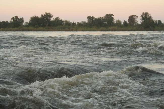 The Zambezi River above the Victoria Falls