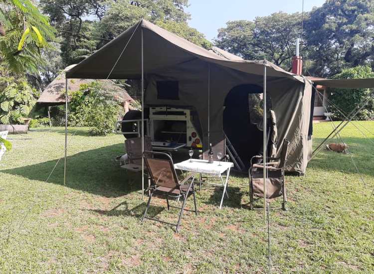 The gazebo tent hired out by Victoria Falls 4x4 Rentals in Zimbabwe