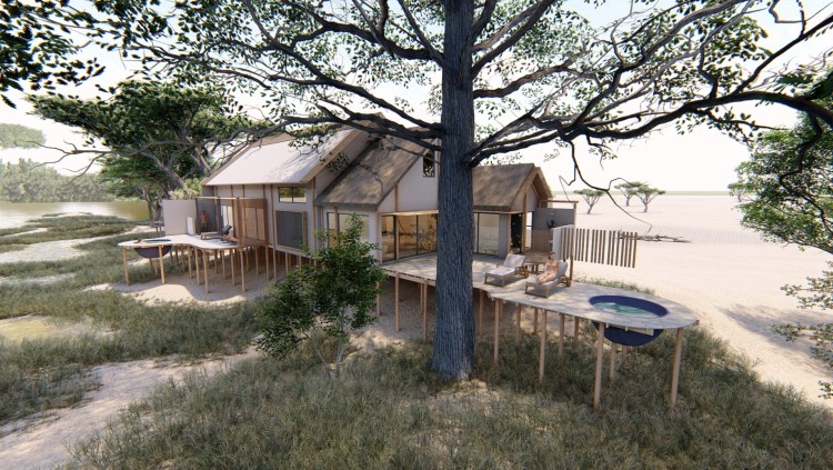 Luxury riverside villa on the Zambezi River near Victoria Falls - open July 2022