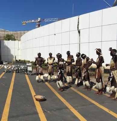 Dancers at Victoria Falls Airport