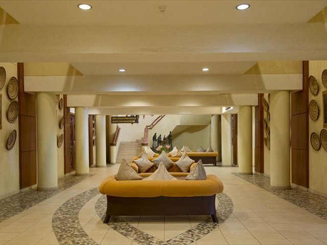 The hotel foyer