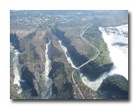 Ariel View of Victoria Falls Gorges