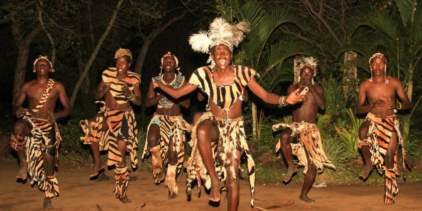 Traditional dancers at Gorges Lodge