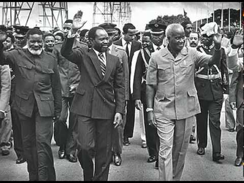 Kenneth Kaunda (Zambia), Samora Machel (Mozambique) and Sam Nujoma (Namibia)