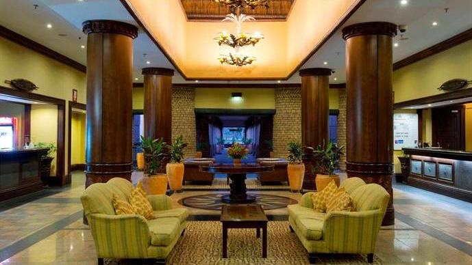 The hotel foyer