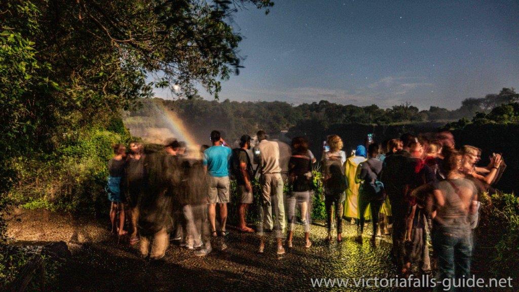 Lunar rainbow at Victoria Falls