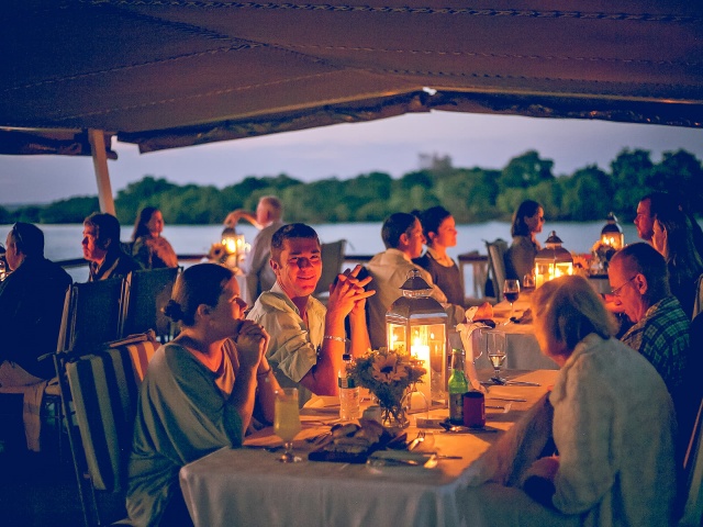Dinner cruise on the Zambezi River