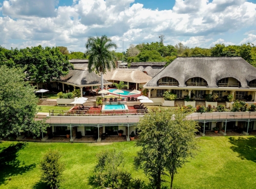Ilala Lodge pool sundeck - Victoria Falls, Zimbabwe