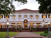 The Stanley Terrace at the Victoria Falls Hotel The Stanley Terrace at the Victoria Falls Hotel