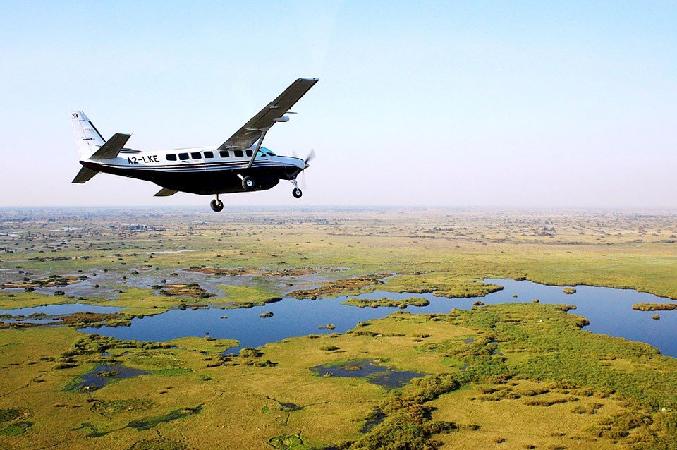 Flight over the Okavango Delta