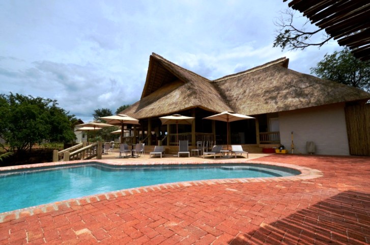 A view of the pool and the main deck