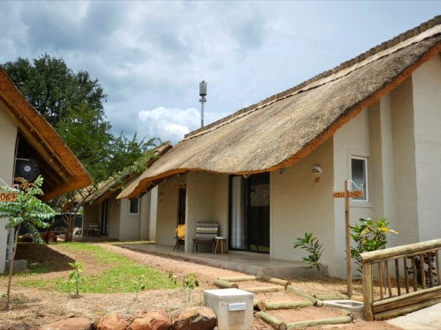 Outside the chalets