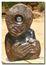 Brown Serpentine carving