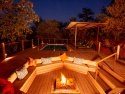 Guest area with fire pit and plunge pool