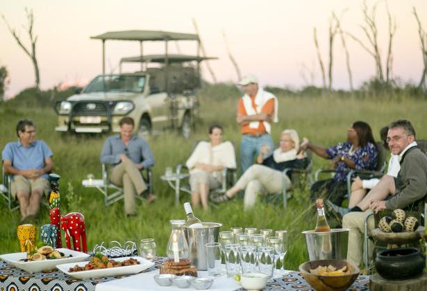 Drinks and snacks in the bush