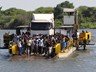 On the Kazungula Ferry crossing the Zambezi