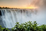 Main Falls at Sunrise, Victoria Falls, Zimbabwe