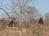 Outside view of the thatched bungalows