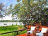 The floating deck by the main lodge