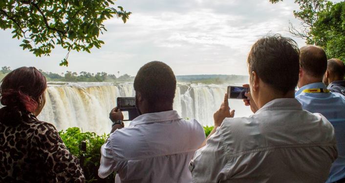 Take a guided tour of the Victoria Falls
