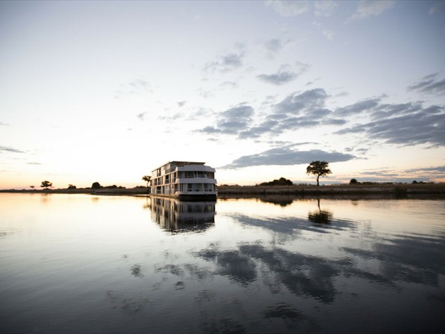 The Zambezi Queen at sunset