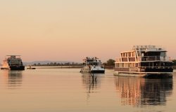 The fleet from Zambezi Cruise Safaris on Lake Kariba