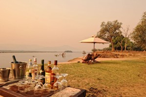 Guests set up on the Zambezi shorelone at Zambezi Life Styles - Mana Pools, Zimbabwe Guests set up on the Zambezi shorelone at Zambezi Life Styles - Mana Pools, Zimbabwe