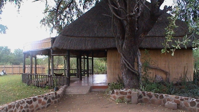 Enclosed garden area Enclosed garden area at the Zambezi Lodge for sale in Zambia