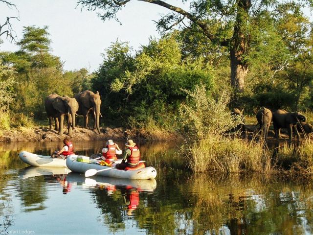 Zambezi River canoeing Zambezi River canoeing from Zambezi Sands in Victoria Falls, Zimbabwe