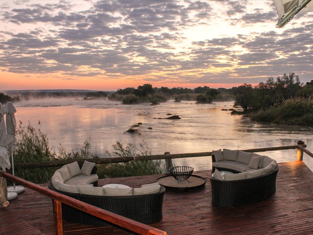 Zambezi Sands deck with views of the river